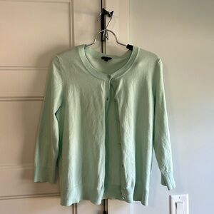 Talbots mint-colored cardigan